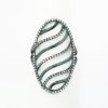 Picture of 18k Dark Blue Gold & Diamond Fancy Wave Statement Ring