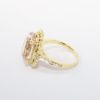 Picture of 14k Yellow Gold & Oval Cut Pink Tourmaline Ring with Staggered Diamond Halo