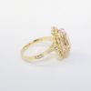 Picture of 14k Yellow Gold & Oval Cut Pink Tourmaline Ring with Staggered Diamond Halo