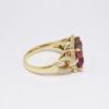 Picture of 14k Yellow Gold & Ombre, Emerald Cut Pink Tourmaline Ring with Diamond Accents