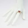 Picture of 14k Yellow Gold & Ombre, Emerald Cut Pink Tourmaline Ring with Diamond Accents
