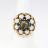 Picture of Vintage Yellow Gold, Blue Sapphire & Opal Thai Princess/Harem Ring