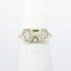Picture of Antique Art Deco Era 14k White Gold Filigree Double Diamond Ring