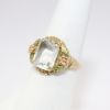 Picture of Antique 10k Yellow & Rose Gold Ring with Faceted Rock Crystal Center