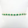 Picture of 14k Yellow Gold, Diamond & Emerald Tennis Bracelet