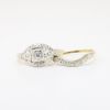 Picture of Vintage 1940's 14k Two-Tone Gold & Diamond Bridal Ring Set