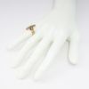 Picture of Antique Victorian Era 12k Etched Gold, Turquoise Cabochon & Seed Pearl Ring
