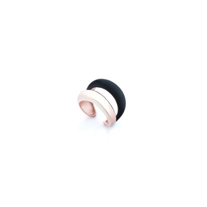 Picture of "Anello" Rose Gold Vermeil over Sterling Silver & Rubber Ring 