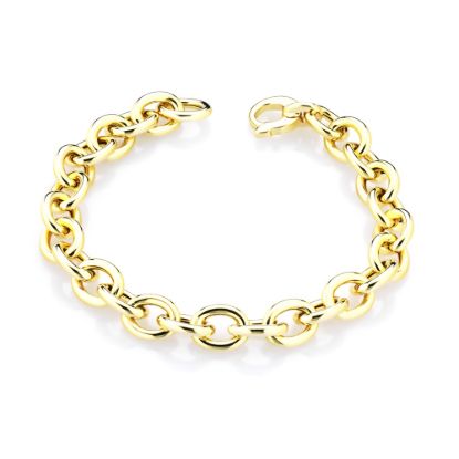 Picture of 8" Sterling Silver Yellow Gold Vermeil Bracelet 