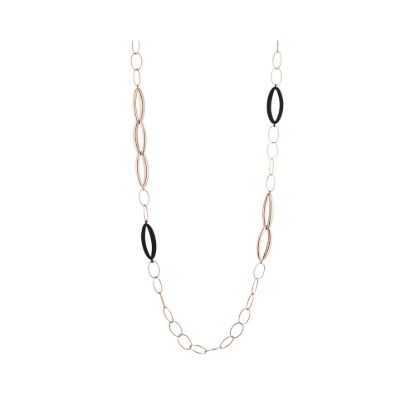 Picture of 38" Sterling Silver Rose Gold Vermeil Necklace 