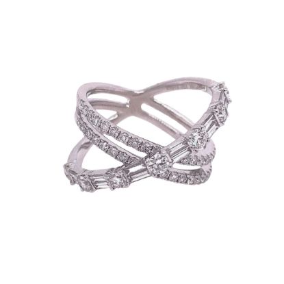 Picture of 18k White Gold Scintillate Diamond Baguette Ring