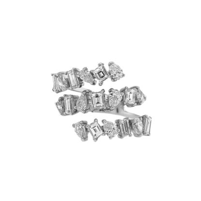 Picture of 18k White Gold Mixed Shape Diamond Ring