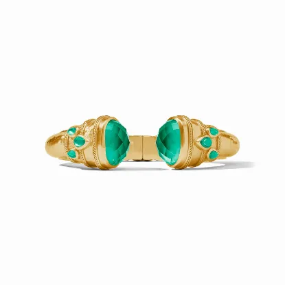 Picture of Cannes Hinged Cuff Bracelet in Iridescent Emerald Green