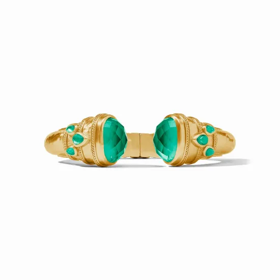 Picture of Cannes Hinged Cuff Bracelet in Iridescent Emerald Green