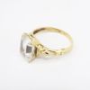 Picture of Antique Edwardian Era 10k Yellow Gold & Emerald Cut Rock Crystal Ring