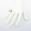 Picture of Antique Art Deco Era 14k Tri-Colored Gold Filigree Ring with Green Synthetic Spinel