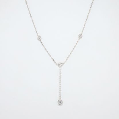 Picture of 14k White Gold & Diamond By The Yard Necklace