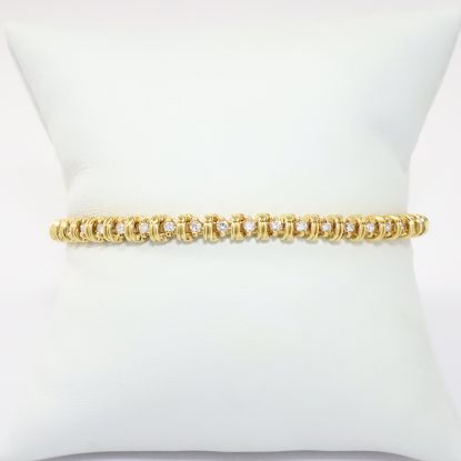 Picture of 18k Yellow Gold & Diamond Tennis Bracelet 