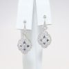 Picture of 14k White Gold Diamond Dangle Earrings 