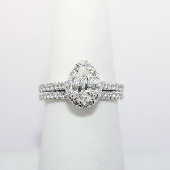 Picture of 14k White Gold Diamond Bridal Set 