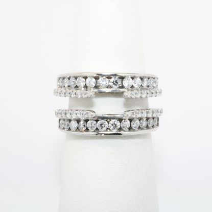 Picture of 14k White Gold & Diamond Bridal "Jacket" Ring 