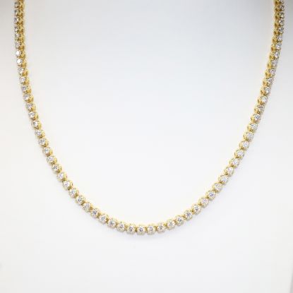 Picture of 14k Yellow Gold Tennis Necklace 