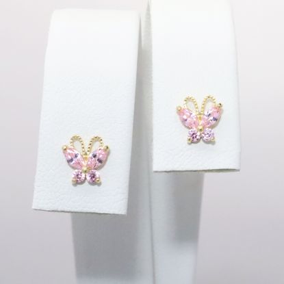 Picture of Children's 14k Yellow Gold Butterfly Studs 
