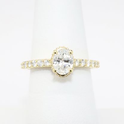 Picture of 14k Yellow Gold Oval Diamond Ring 