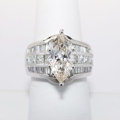 Picture of Timeless Marquise Diamond Ring set in 14k White Gold