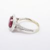 Picture of Vibrant 18k White Gold, Rubellite Tourmaline & Diamond Ring 
