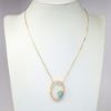 Picture of Blissful Turquoise & Diamond Necklace set in 18k Yellow Gold