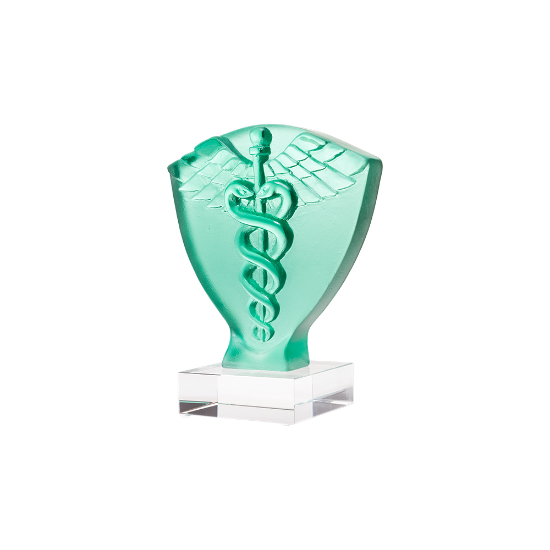 Picture of Daum Caducee Medicine Symbol Crystal Sculpture