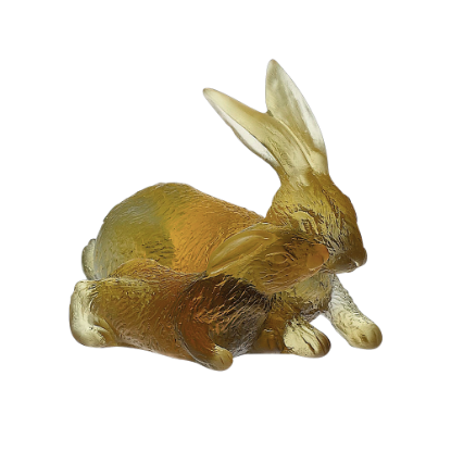 Picture of Daum Chinese Zodiac Horoscope Rabbits In Amber & Grey
