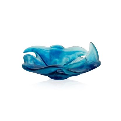 Picture of Daum Maya Rays Small Bowl in Blue Crystal