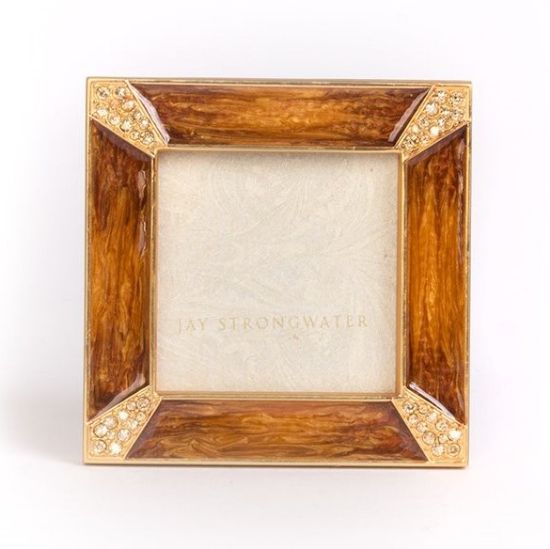 Picture of Jay Strongwater Leland Pavé Corner Square Frame - Topaz