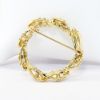 Picture of 14k Yellow Gold & Garnet Wreath Brooch