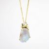 Picture of 18k Yellow Necklace with Gold, Boulder Opal & Diamond Pendant