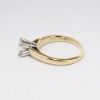 Picture of 14k Yellow Gold & Square Brilliant Cut Diamond Solitaire Engagement Ring with Platinum Prongs