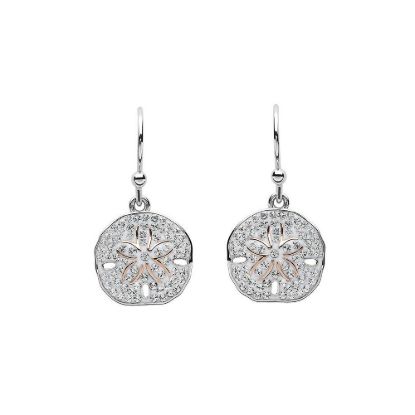 Picture of Swarovski Sterling Silver Sand Dollar Dangle Earrings