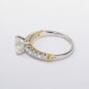 Picture of 14k Two-Tone Gold & Round Brilliant Cut Diamond Engagement Ring