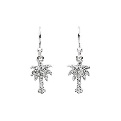 Picture of Swarovski Crystals Sterling Silver Palm Tree Earrings 