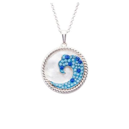 Picture of Swarovski Sterling Silver MOP Wave Pendant 
