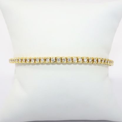 Picture of 14k Yellow Gold Diamond Tennis Bracelet 