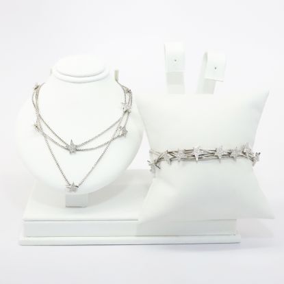 Picture of 18k White Gold Diamond Necklace & Matching Bracelet 