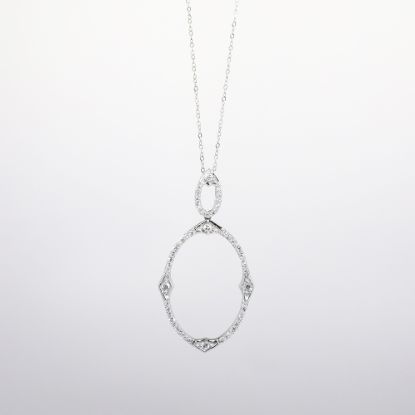 Picture of 14k White Gold Diamond Necklace 
