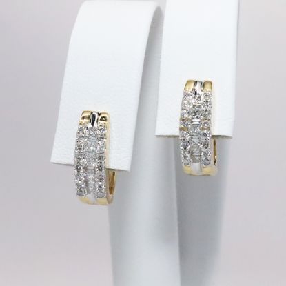 Picture of 14k Yellow Gold Diamond Earrings 