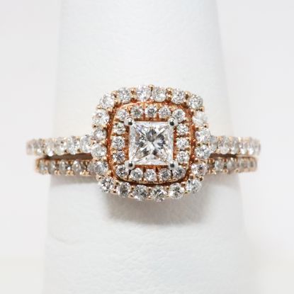 Picture of 14k Rose Gold Diamond Bridal Set 