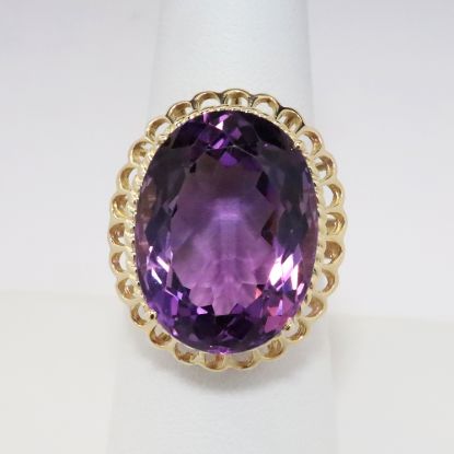 Picture of 14k Yellow Gold Amethyst Ring 