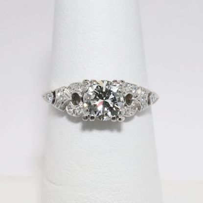Picture of Platinum Retro Brilliant Cut Diamond Ring