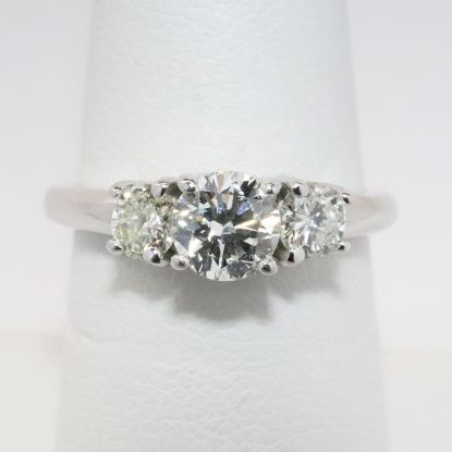 Picture of 14k White Gold Past, Present & Future Diamond Ring 